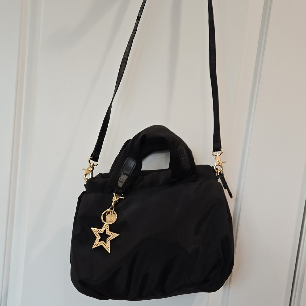 See By Chloe Black Crossbody Bag with Gold Star Charm